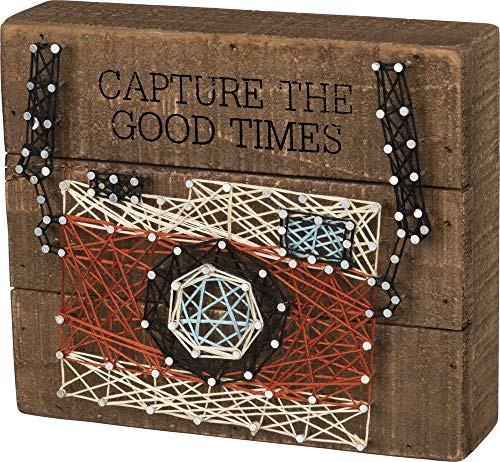 Primitives by Kathy String Art Box Sign, Camera Primitives by Kathy String Art Box Sign, Camera