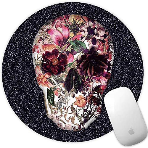 Marphe Mouse Pad Mousepad Non-Slip Rubber Gaming Mouse Pad Round Mouse Pads for Computers Laptop Sugar Skull