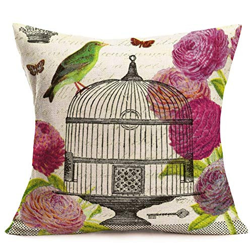 Smilyard Autumn Ginkgo Leaf Throw Pillow Case Cushion Cover Cotton Linen Red Fall Leaf Plant Decorative Pillow Covers Square Sofa Decor 18x18 Inch Pillowcase AL 04