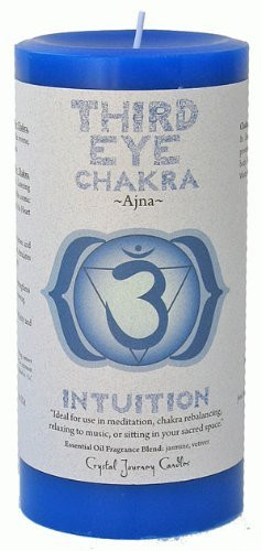 Crystal Journey Candle Pillar Third Eye, 1 Each
