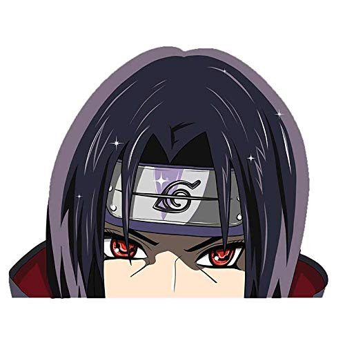 EARLFAMILY for Itachi peeker Anime Naruto Peeking Sticker Window Car Vinyl Decal Car Truck Decal Bumper Personality
