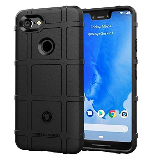 LiXiongBao for Google Pixel 3 XL Case, Black Armor Rugged Shield Military Grade Duty Heavy Shockproof Anti-Fall 360 Protective Case Cover with Flexible TPU Cover for Google Pixel 3 XL