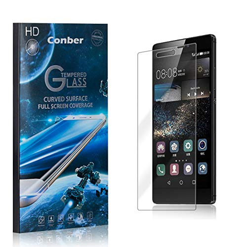 Conber 2 Pack Screen Protector for Huawei P8, Scratch-ResistantAnti-ShatterCase Friendly Premium Tempered Glass Screen Protector for Huawei P8