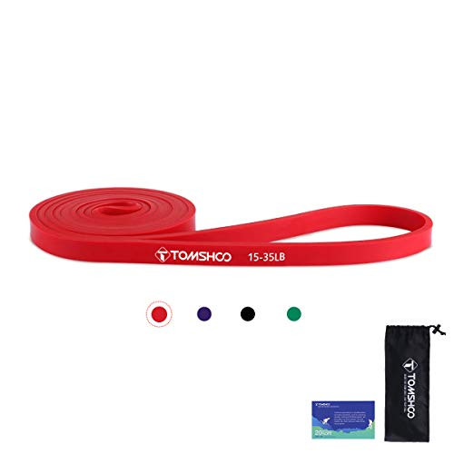 TOMSHOO Pull up Assist Bands Set, Strength Heavy Duty Pull Up Assist and Powerlifting Stretch Bands and Resistance Bands for Resistance Training, Fitness Exercise Red TOMSHOO Pull up Assist Bands Set, Strength Heavy Duty Pull Up Assist and Powerlifting Stretch Bands and Resistance Bands for Resistance Training, Fitness Exercise Red