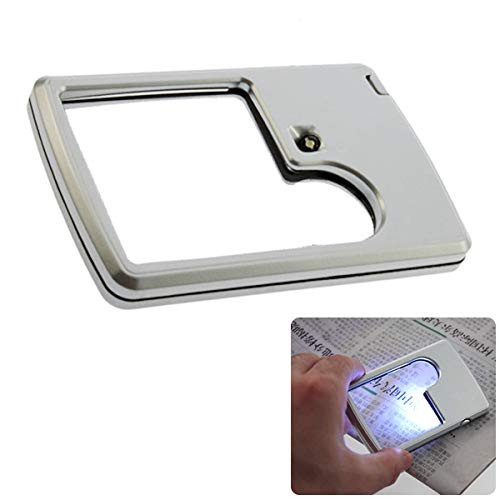 Portable Card-Shaped 3X /6X LED Illuminated Pocket Magnifying Glass Magnifier