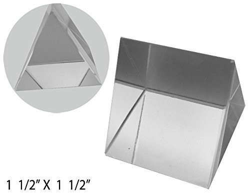 ToolUSA 1.5inch  X 1.5inch  Optical Glass Triangular Prism For Educational Or Photography Use, To Refract Light PP-03030