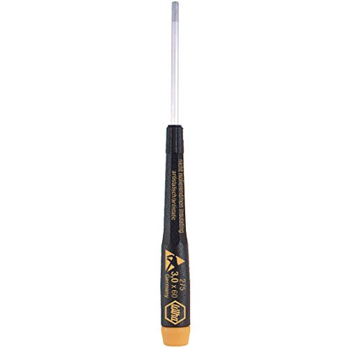 Wiha 27541 Hex Driver with Precision ESD Safe Dissipative Handle, Inch, 3/32 x 60mm