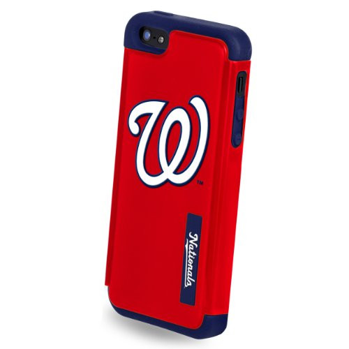 Forever Collectibles MLB Dual Hybrid iPhone 5/5S Rugged Case - Retail Packaging - Washington Nationals