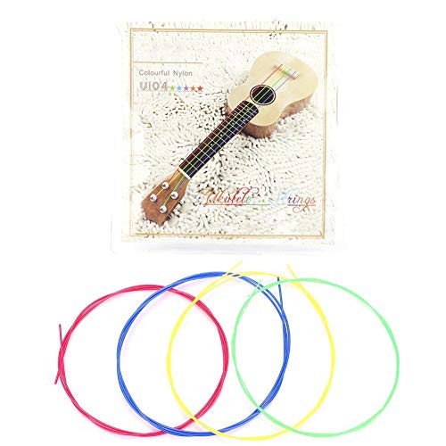 4pcs/Set Ukulele Strings Accessories Kit, Useful Ukulele Strings Kit, Colorful Nylon Strings Replacement Part Accessory for Ukelele