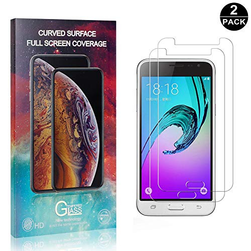 Bear Village Screen Protector for Galaxy J3 2016, 9H Hardness Tempered Glass Screen Protector Film for Samsung Galaxy J3 2016, Anti Scratches, 2 Pack Bear Village Screen Protector for Galaxy J3 2016, 9H Hardness Tempered Glass Screen Protector Film for Samsung Galaxy J3 2016, Anti Scratches, 2 Pack