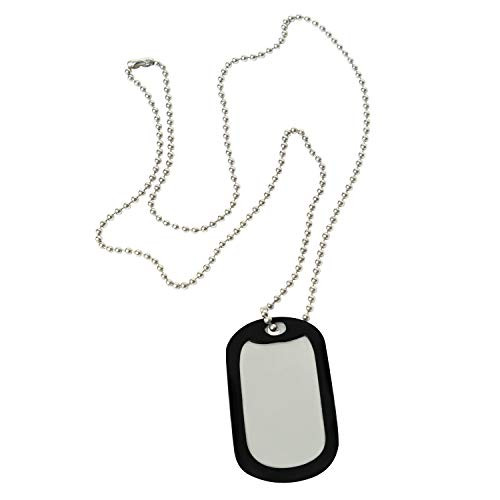 Rothco Stainless Steel Military Dog Tag Set With Dog Tag, Chain  and  Silencer