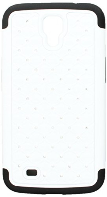 MyBat ASMYNA Samsung i527 (Galaxy Mega) Luxurious Lattice Dazzling TotalDefense Protector Cover - Retail Packaging - White/Black