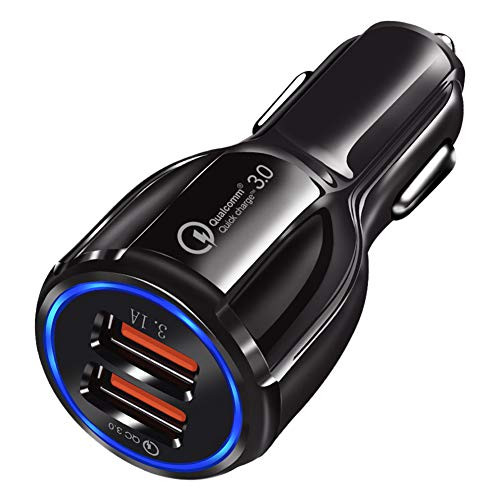 whatBYDs Quick Charge 3.0 Car Charger,Universal QC 3.0 3.1A Dual USB Port Car Charger Adapter Compatible with All Smart Phone Fast Charge Car Auto Charger Adapter Socket Black
