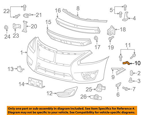 Genuine Nissan Parts - Bracket - Front Bumper Side, R 62226-3TA0A