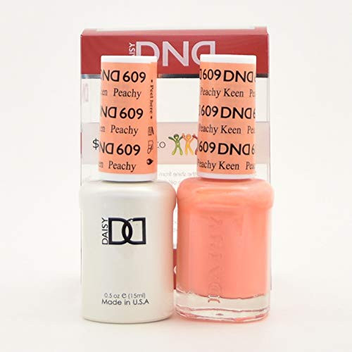 DND DAISY GEL UV NAIL POLISH - DUO SETGel plus  Lacquer 609 - Peachy Keen