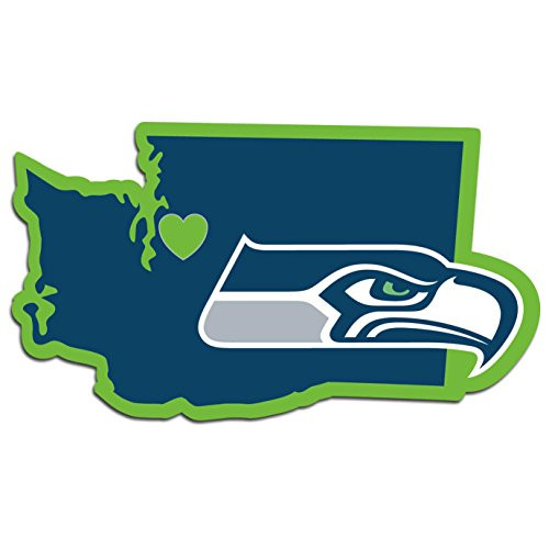 NFL Siskiyou Sports Fan Shop Seattle Seahawks Home State Decal One Size Team Color NFL Siskiyou Sports Fan Shop Seattle Seahawks Home State Decal One Size Team Color