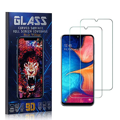 Bear Village Screen Protector for Galaxy A20e, Scratch Resistant 9H Hardness, Ultra Thin Tempered Glass Screen Protector Film for Samsung Galaxy A20e, 2 Pack