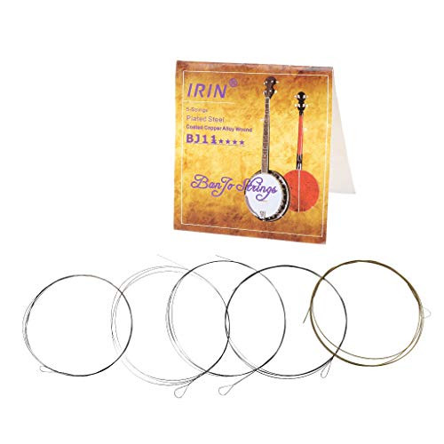 Tsorryen 5pieces/Set BJ11 Banjo String Stainless Steel Coated Copper Alloy Wound .009-.020