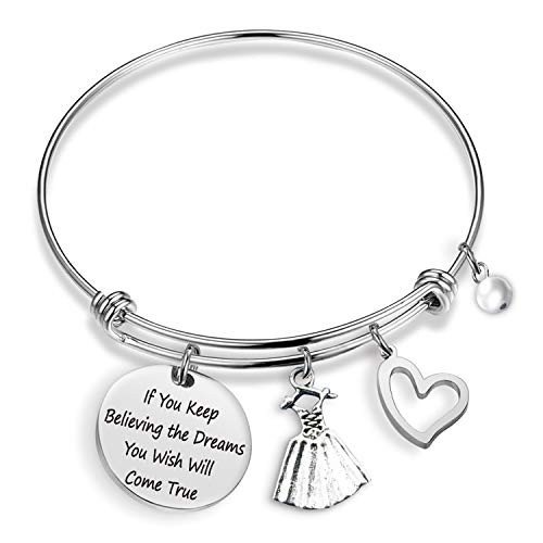 Cinderella Bracelet If You Keep Believing the Dreams You Wish Will Come True Inspired Princess Bracelet Cinderella Adult Gifts Acome true