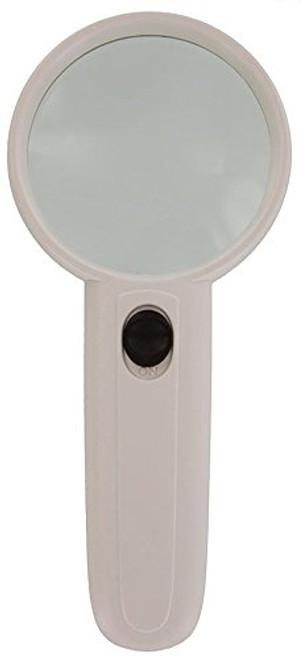 SE MD465L 2 LED Illuminated Magnifier with 3X Lens and 2.5-Inch Glass Lens