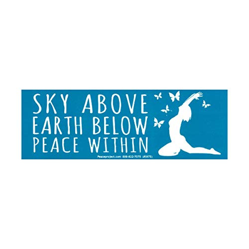 Peace Resource Project Sky Above Earth Below Peace Within Inspirational Yoga Meditation Car Bumper Sticker Large Laptop Decal 7.25-by-2.5 Inches