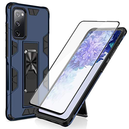 Galaxy S20 FE Case,Samsung S20 FE Case,with Tempered Glass Screen Protector,YZOK Military Grade Car Mount Kickstand Heavy Duty Shockproof Case Cover for Samsung Galaxy S20 FE 5G, Navy Galaxy S20 FE Case,Samsung S20 FE Case,with Tempered Glass Screen Protector,YZOK Military Grade Car Mount Kickstand Heavy Duty Shockproof Case Cover for Samsung Galaxy S20 FE 5G, Navy
