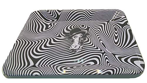 Rolling Tray-inch The Zebra Cowinch  Metal 7inch  x 5inch  inch Compact rolling tray