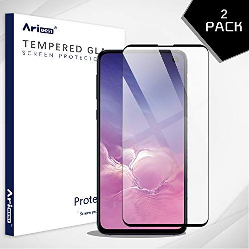 Aribest Galaxy S10 Tempered Glass Screen Protector,3D Full CoverageHigh Definition,2 Pack Galaxy S10 Tempered Glass Protective Film