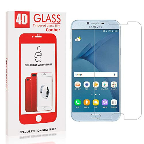 Conber Screen Protector for Samsung Galaxy A8 2016, 3 Pack 9H Hardness Tempered Glass Film Screen Protector for Samsung Galaxy A8 2016 ShatterproofScratch-Resistant