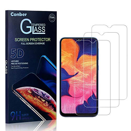Conber 3 Pack Screen Protector for Samsung Galaxy A20, Tempered Glass Film Scratch-ResistantShatterproofCase Friendly Screen Protector for Samsung Galaxy A20