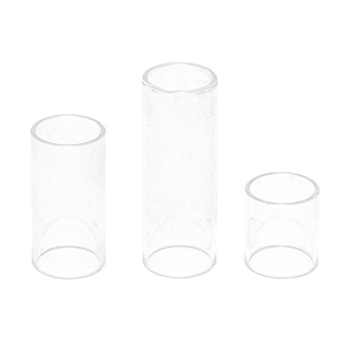 3pcs Clear Glass Slide Bottleneck Slide Set For Acoustic Electric Guitar