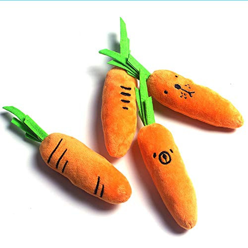 Hiidocat 4 Pack Plush Squeaky Dog Toy Stuffed Interactive Pet Toys Plush Toy Carrot Set of 4 Pieces Cute Smiling Carrot Plush Chew Squeaker Dog Puppy Cat Vegetable Carrot Sound Voice Plush Toy Hiidocat 4 Pack Plush Squeaky Dog Toy Stuffed Interactive Pet Toys Plush Toy Carrot Set of 4 Pieces Cute Smiling Carrot Plush Chew Squeaker Dog Puppy Cat Vegetable Carrot Sound Voice Plush Toy