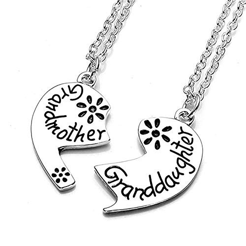 Grandma Granddaughter Matching Necklace Jewelry Gifts Grandmother Granddaughter Necklace Birthday Christmas Gifts for Women