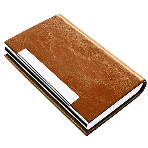 Business Card Holder, Business Card Case Luxury PU Leather and Stainless Steel Multi Card Case,Business Card Holder Wallet Credit Card ID Case/Holder for Men and Women. V-Brown
Business Card Holder, Business Card Case Luxury PU Leather and Stainless Steel Multi Card Case,Business Card Holder Wallet Credit Card ID Case/Holder for Men and Women. V-Brown