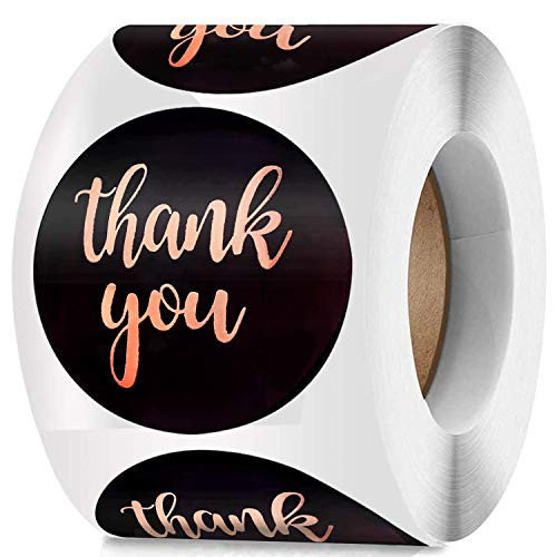 Thank You Stickers Roll, Business Stickers, Envelopes Stickers, Packaging Bags Stickers, Boxes Stickers, Gifts for Sealing and Decoration Stickers, 500 Labels Per Roll