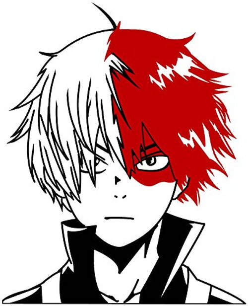 My Hero Academia - Todoroki Shoto Anime Decal Sticker for Car/Truck/Laptop Black
