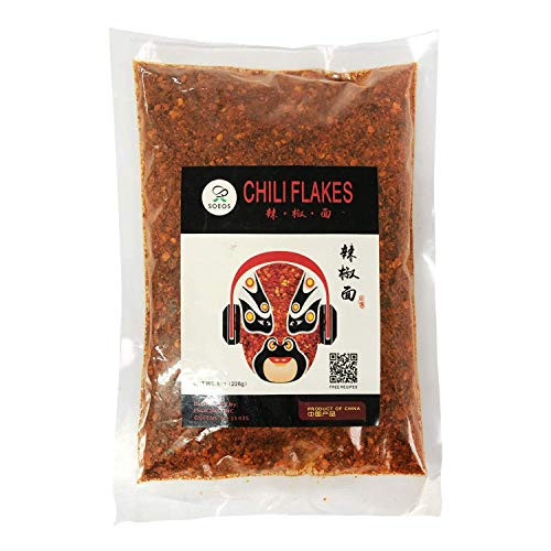 Soeos Premium Sichuan Chili Chili Flakes 8 oz, Ground Sichuan Red Chili Pepper, Spicy Dried Chili Flakes for Sichuan Cuisin, Chili Flakes for Red Chili Oil, Chili Flakes for BBQ Soeos Premium Sichuan Chili Chili Flakes 8 oz, Ground Sichuan Red Chili Pepper, Spicy Dried Chili Flakes for Sichuan Cuisin, Chili Flakes for Red Chili Oil, Chili Flakes for BBQ
