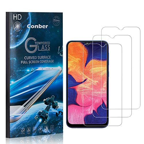 Conber 3 Pack Screen Protector for Samsung Galaxy M30, Scratch-ResistantAnti-ShatterCase Friendly Premium Tempered Glass Screen Protector for Samsung Galaxy M30