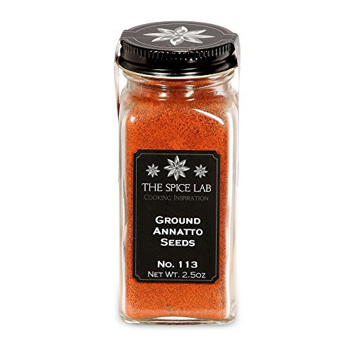 The Spice Lab No. 113 - Ground Annatto Seeds - Natural Red Coloring for Foods - Kosher Gluten-Free Non-GMO All Natural Spice - French Jar