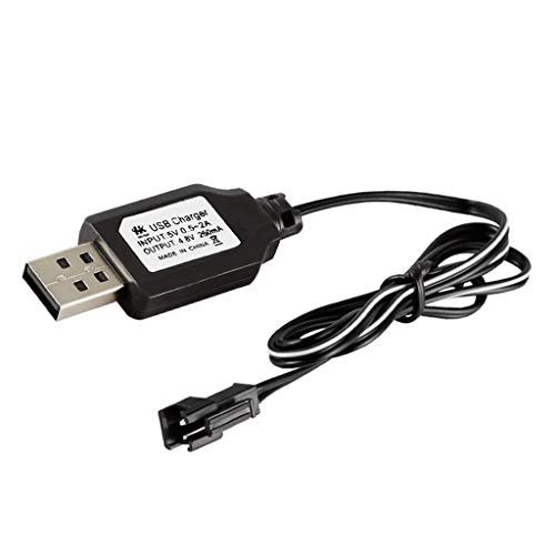 YEZININHAO Charging Cable Battery USB Charger Ni-Cd Ni-MH Batteries Pack SM-2P Plug Adapter 4.8V 250mA Output Toys Car