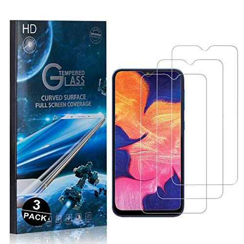 Bear Village Screen Protector for Galaxy M10, Perfect Fit Anti Fingerprint HD Tempered Glass Screen Protector Film for Samsung Galaxy M10, 3 Pack