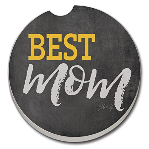 CounterArt Absorbent Stoneware Single Car Coaster, Best Mom