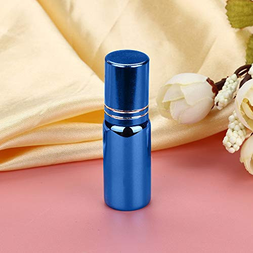 Jeash 5ml Mini Portable Empty Glass Bottle Essential Oil Perfume Roller Ball Refillable Cosmetic Bottles Cosmetic Bottling Ball Bottle A