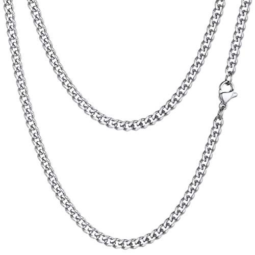 PROSTEEL Chain Link Necklace Stainless Steel Trendy Women Men Jewelry Gift Durable Shiny Nice Sturdy Strong Curb Chains Necklaces PROSTEEL Chain Link Necklace Stainless Steel Trendy Women Men Jewelry Gift Durable Shiny Nice Sturdy Strong Curb Chains Necklaces