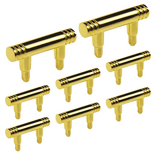 Geesatis 8 pcs Wooden Box Pulls Jewelry Box Case Golden Handles Mini Metal Drawer Knobs, Decorative Handles for Home Crafting Objects, 1.2 x 0.7 inch