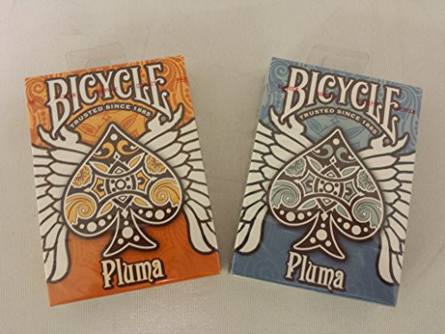 Bicycle Orange and Blue Pluma Playing Cards 2 Deck Set