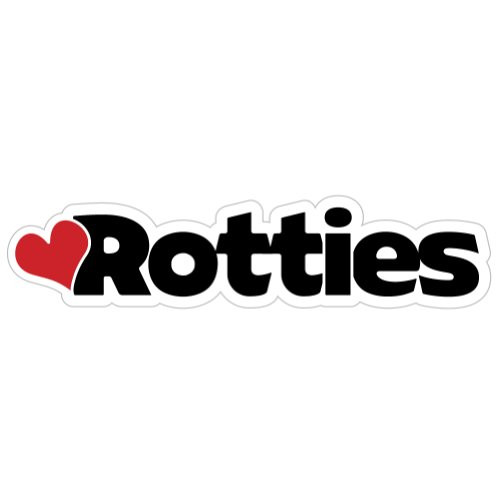 Imagine This Dog Breed Word Car Magnet, Heart Rotties