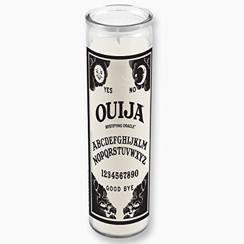 ICUP Hasbro - Ouija Board Clear Glass Tall Candle With Unscented White Wax