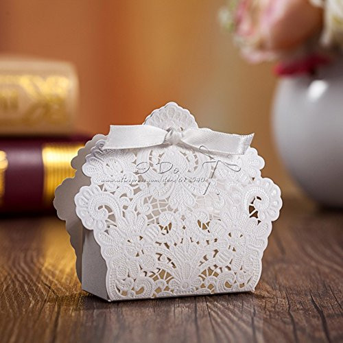 Joinwin 50pcs New White Laser Cut Wedding Favor Boxes Wedding Candy Box Casamento Wedding Favors And Gifts