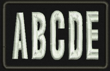 Big Text Custom Embroidered Name Tag Personalized name patch 2Hx3W inches BLACK-BIG TEXT
